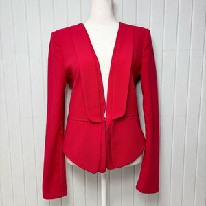 BCBGMaxAzria Bright Red Suit Jacket Sexy Tapered Crop Feminine‎ Size S